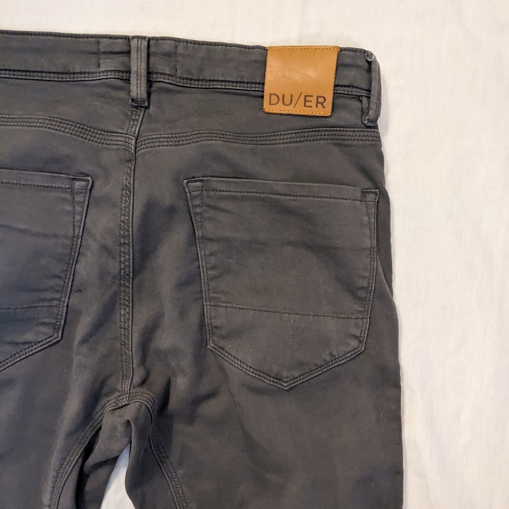 DUER Mens No Sweat Pant Slim, Size 30x30, Gull/Grey